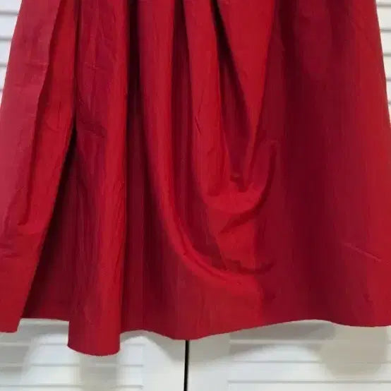 [BUNJANG] Red Flare Midi Skirt / 레드 플레어 스커트
