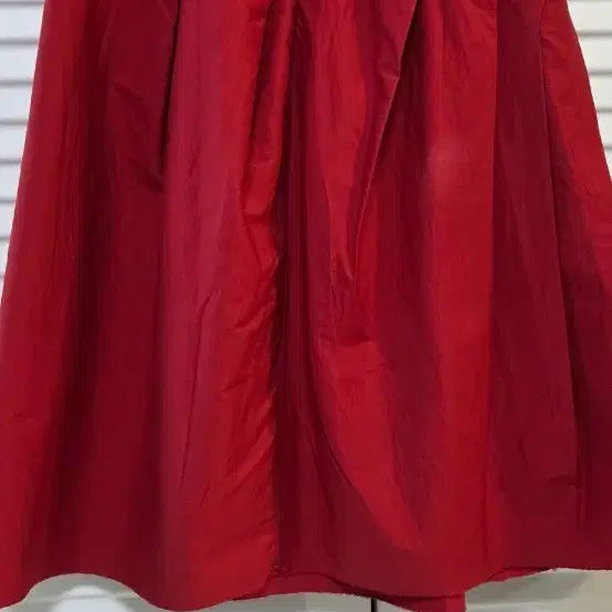 [BUNJANG] Red Flare Midi Skirt / 레드 플레어 스커트