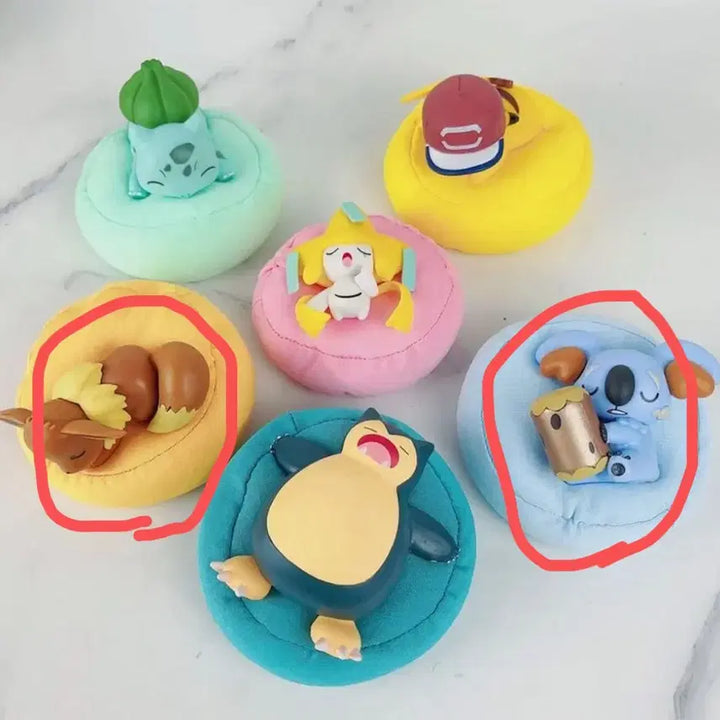 [BUNJANG] Pokemon Eevee and Zamala Figure Bundle Set / 포켓몬 피규어 쿠션 가챠 - 이브이