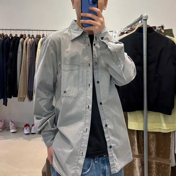 [BUNJANG] Stone Island Cotton Nylon Overshirt / 스톤아일랜드 코튼 나일론 오버셔츠