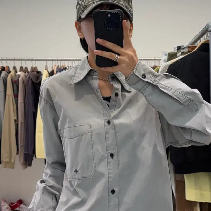 [BUNJANG] Stone Island Cotton Nylon Overshirt / 스톤아일랜드 코튼 나일론 오버셔츠