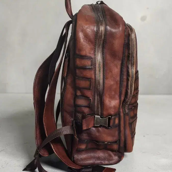 [BUNJANG] Leather Backpack / 통가죽 백팩