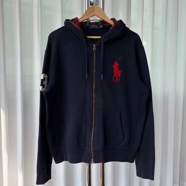 [SOLD OUT] [L]폴로 랄프로렌 빅포니 치프키프 기모 후드 집업 navy