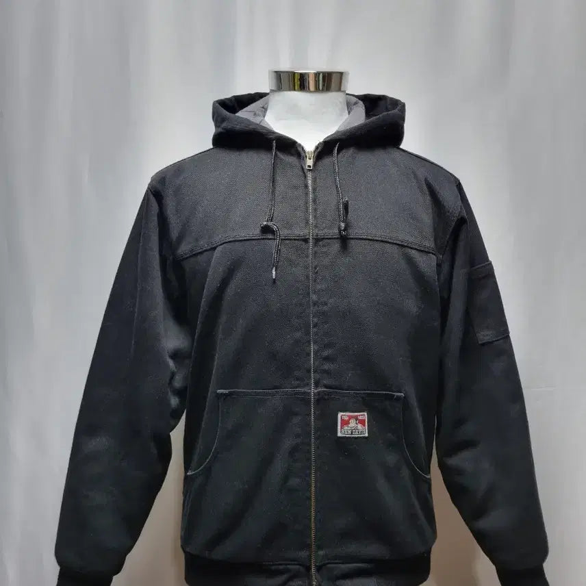 [BUNJANG] Ben Davis Black Hooded Work Jacket / 벤 데이비스 블랙 후드 워크 자켓