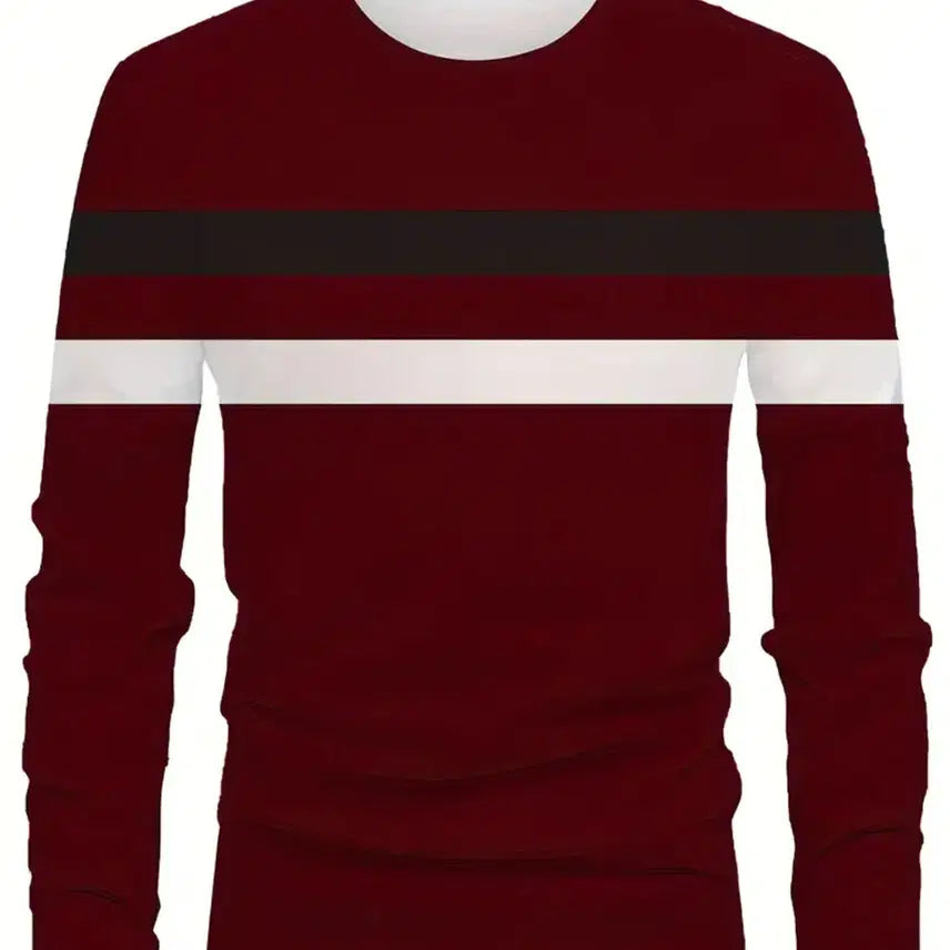 [SOLD OUT] (새상품) 1+1+1 남성 캐주얼 긴팔 라운드넥 티셔츠 100