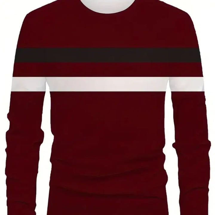 [SOLD OUT] (새상품) 1+1+1 남성 캐주얼 긴팔 라운드넥 티셔츠 100