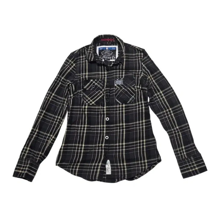 [BUNJANG] Superdry Vintage Two-Pocket Check Pattern Shirt / Superdry 슈퍼드라이 빈티지 투포켓 체크 패턴 셔츠