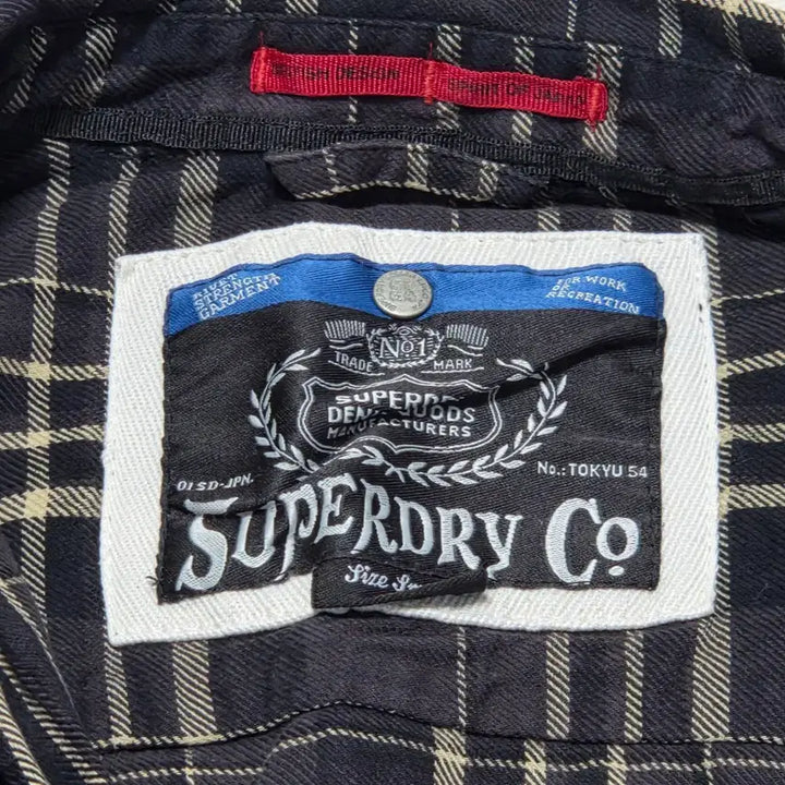 [BUNJANG] Superdry Vintage Two-Pocket Check Pattern Shirt / Superdry 슈퍼드라이 빈티지 투포켓 체크 패턴 셔츠