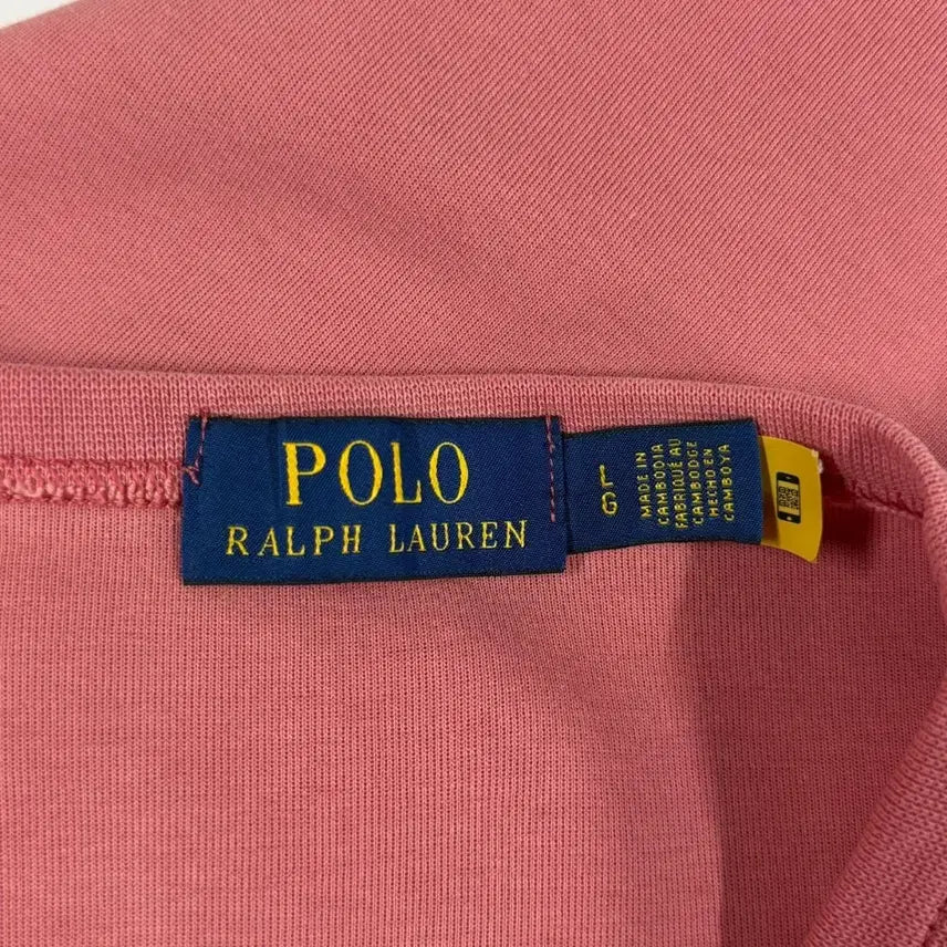 [BUNJANG] [L] 폴로 랄프로렌 POLO 핑크 피그먼트 긴팔 맨투맨 / [L] 폴로 랄프로렌 POLO 핑크 피그먼트 긴팔 맨투맨