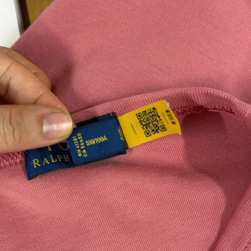 [BUNJANG] [L] 폴로 랄프로렌 POLO 핑크 피그먼트 긴팔 맨투맨 / [L] 폴로 랄프로렌 POLO 핑크 피그먼트 긴팔 맨투맨