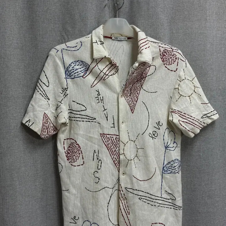 [SOLD OUT] [M] 자라 ZARA 패턴 반팔 코튼 셔츠 남방