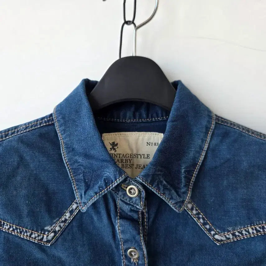[BUNJANG] Denim Shirt Blouse / 44-55)나염 데님 셔츠 남방