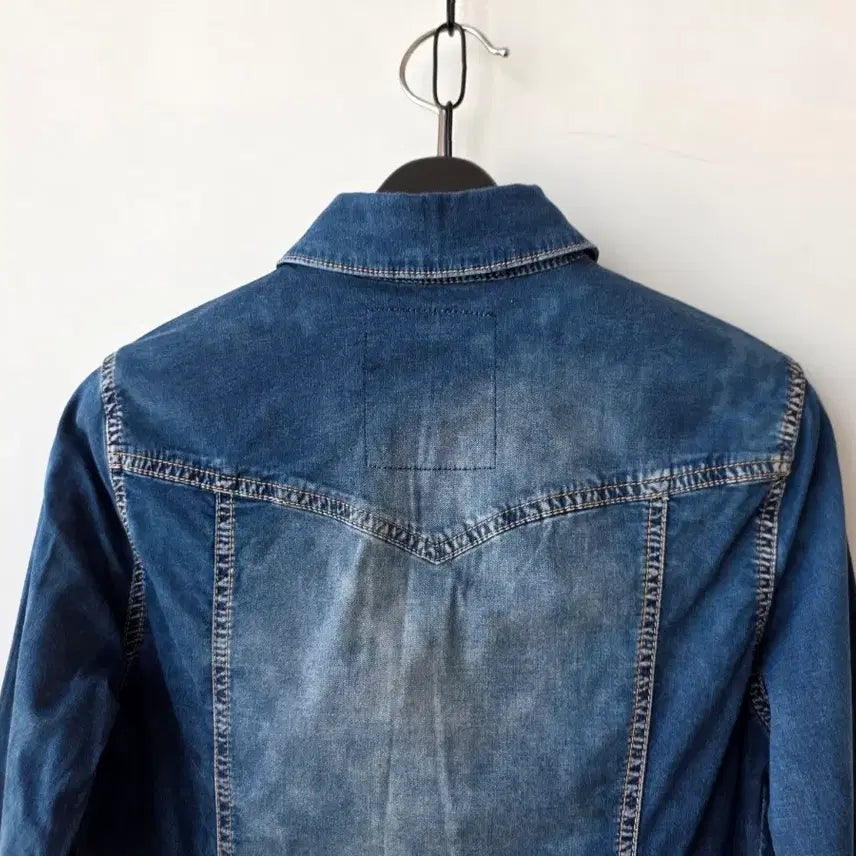 [BUNJANG] Denim Shirt Blouse / 44-55)나염 데님 셔츠 남방