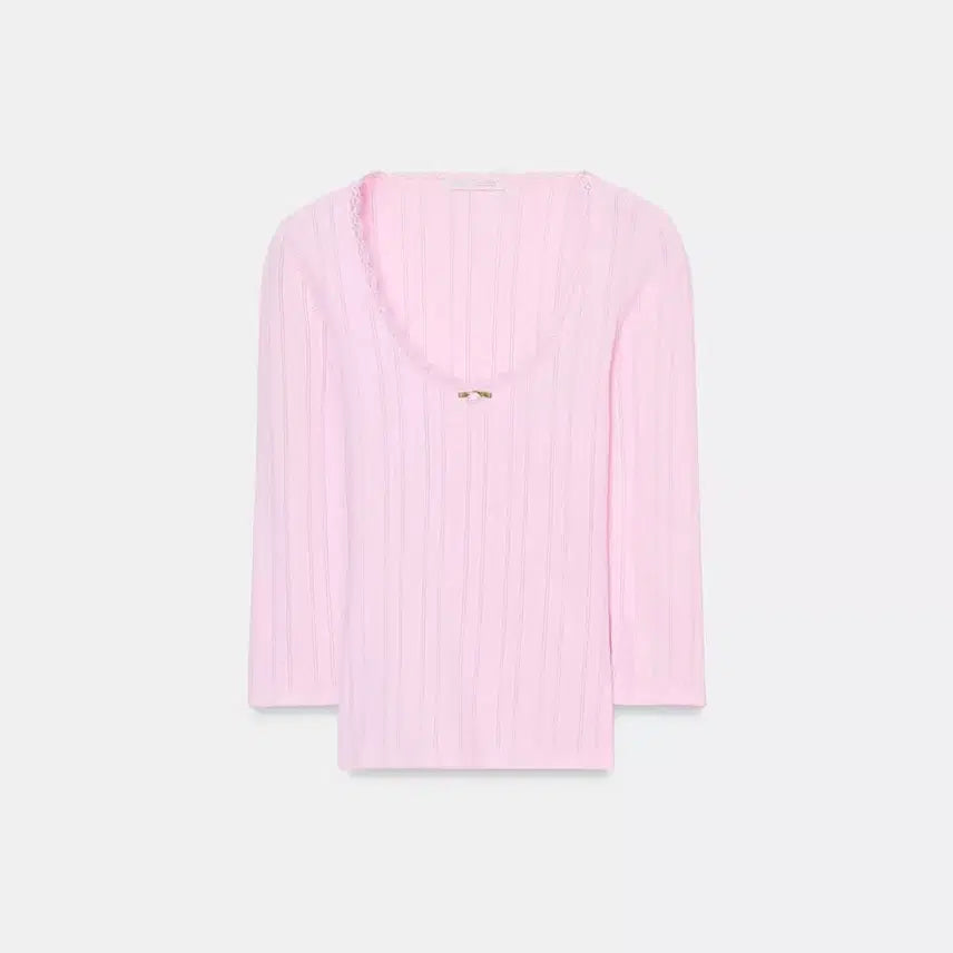 [BUNJANG] ZARA Pointelle T-shirt / [새상품] 자라 포인텔 티셔츠