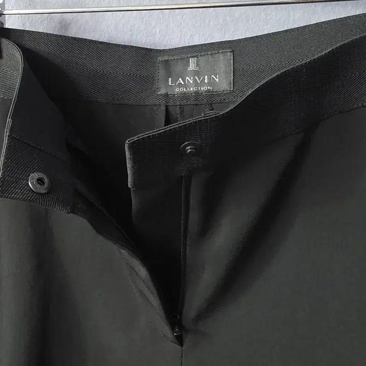 [BUNJANG] Hansum LANVIN Black Wide Pants / 한섬25년 랑방LANVIN 컬렉션 블랙 와이드팬츠