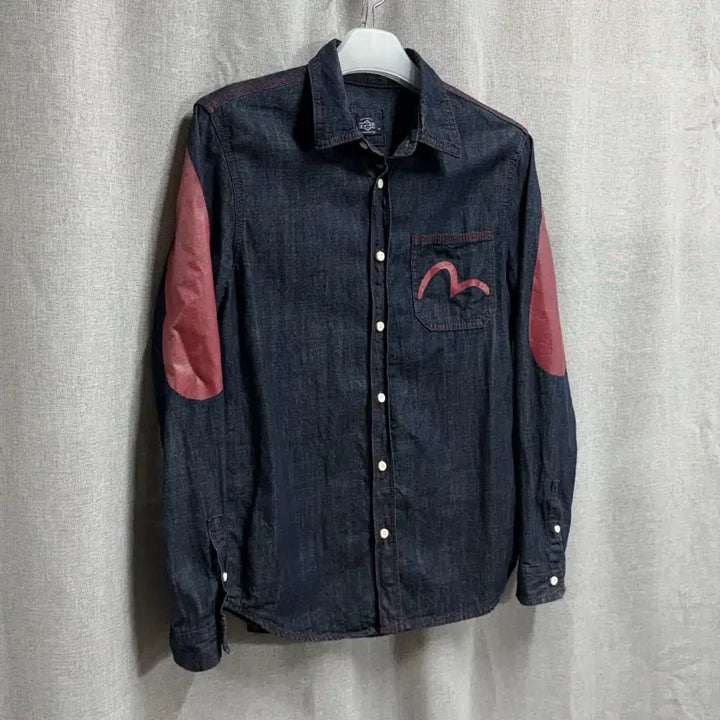 [BUNJANG] EVISU Denim Shirt / [95] 에비수 EVISU 로고 데님 청남방 셔츠