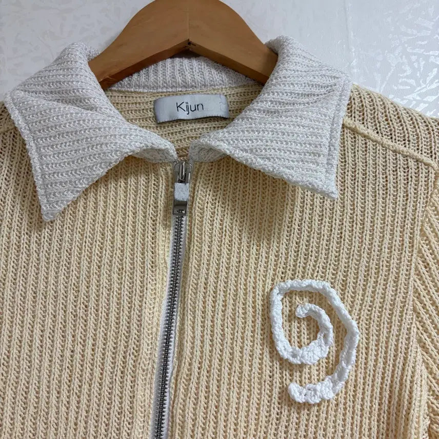 [BUNJANG] Kijun Daniel Crop Knit Zip-up / Kijun 크롭 니트 집업