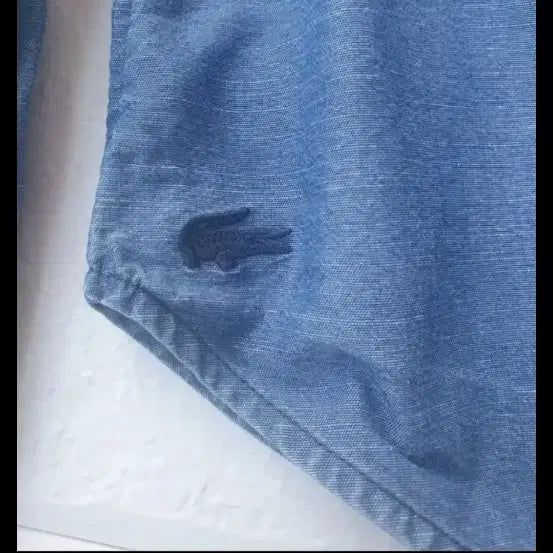 [BUNJANG] Lacoste Linen Denim Shirt / 라코스테 린넨데님셔츠