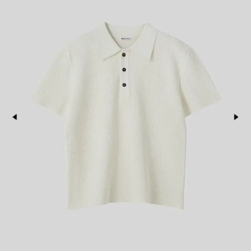 [BUNJANG] RECTO Compact Collar Knit Ivory Classic Polo Shirt / 렉토 컴팩트 카라 니트 아이보리 클래식 폴로 s