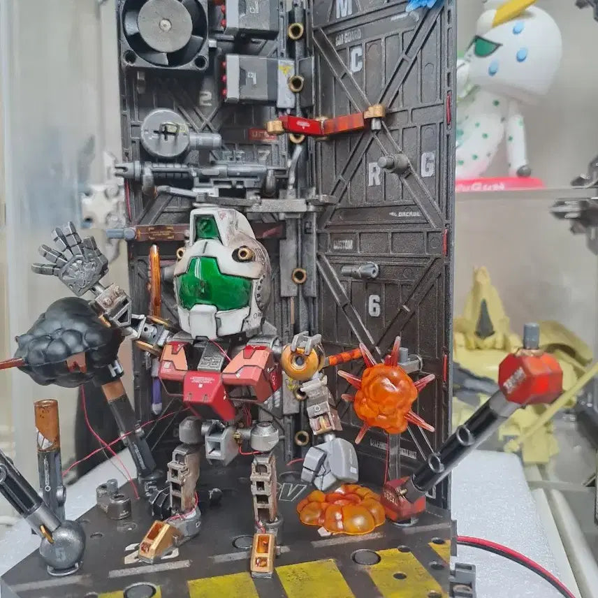 [BUNJANG] Bandai Gundam Display Base Full Custom Painted / 반다이 프라모델 건담 디스플레이 베이스 플도색작 팝니다