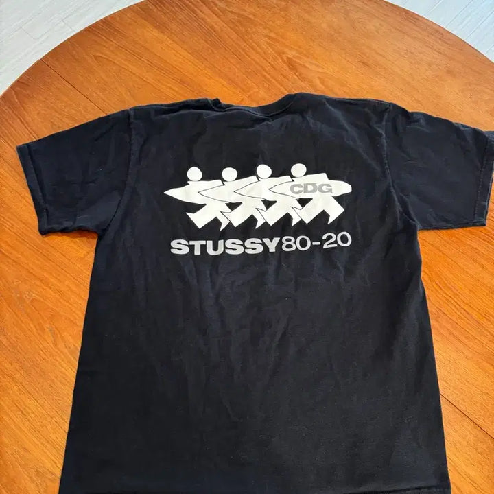 [SOLD OUT] (105)스투시 꼼데 CDG 반팔티 블랙 L