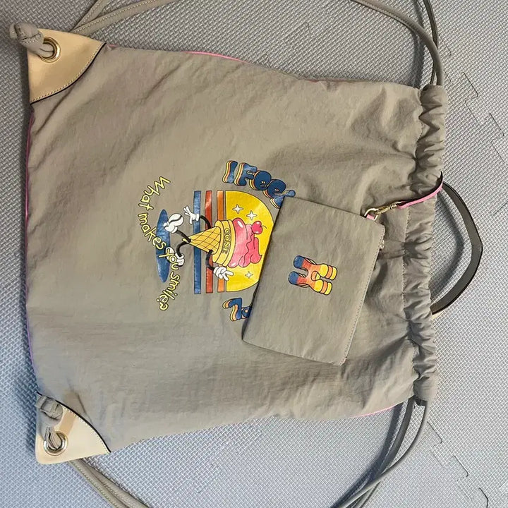 [BUNJANG] OUIOUI LOHA 2-way Tote Backpack Beige / OUIOUI LOHA 위위 로하 2way 토드 백팩 베이지