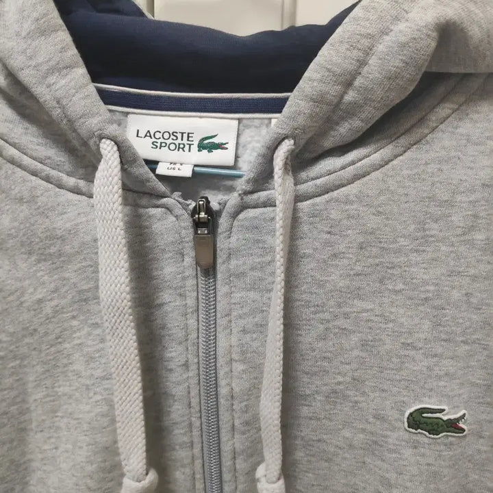 [BUNJANG] Lacoste Grey Hoodie Full Zip Size 100 / 라코스테 회색 후드집업 100