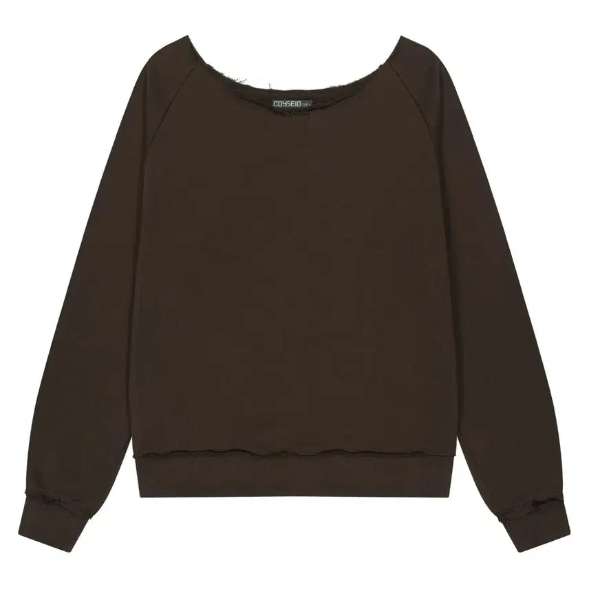 [SOLD OUT] 코이세이오 038 오프숄더 스웨트셔츠 맨투맨 브라운