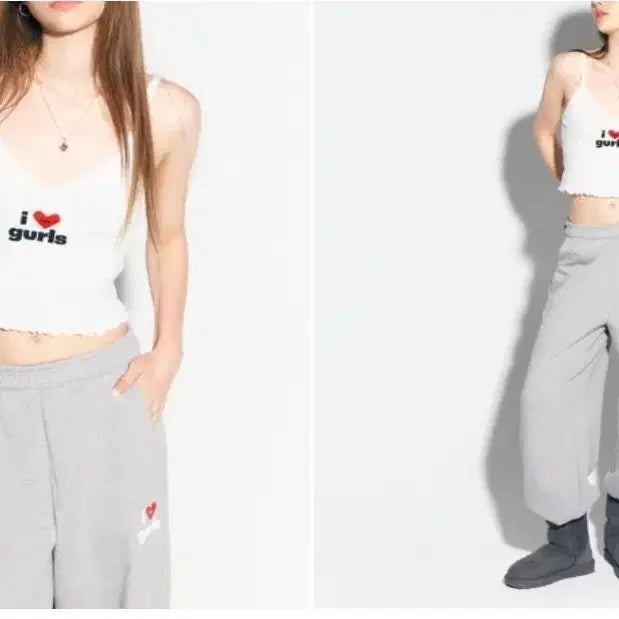 [BUNJANG] As If Cafe Logo Sweatpants / 에즈이프캘리 로고 스웻팬츠 공승연바지