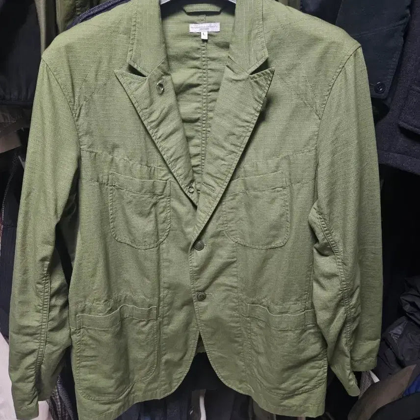 [BUNJANG] Engineered Garments Bedford Jacket L Ripstop Olive / 엔지니어드가먼츠 베드포드 L 립스탑 올리브