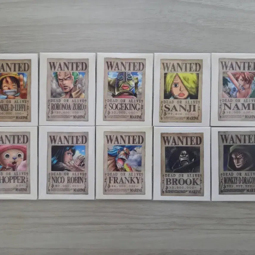 [BUNJANG] Shani One Piece Wanted Poster Stickers Bundle Set / 원피스 샤니 수배서 하자 띠부씰(띠부실) 10종 일괄 판매