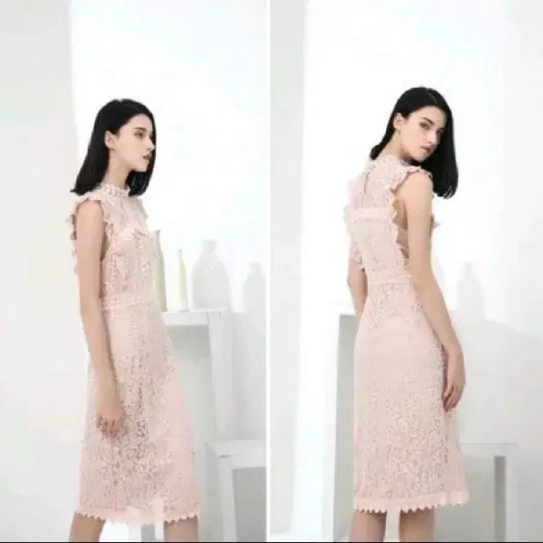[BUNJANG] ZARA Pink Lace Dress / 자라 핑크 레이스원피스