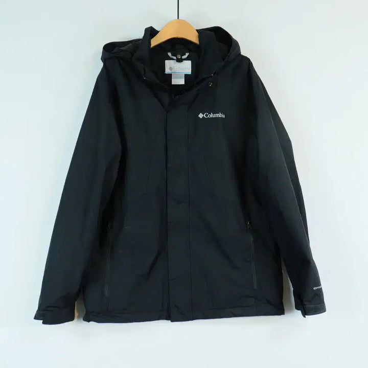 [SOLD OUT] Columbia 블랙 바람막이 자켓 후드 아웃도어 95 M
