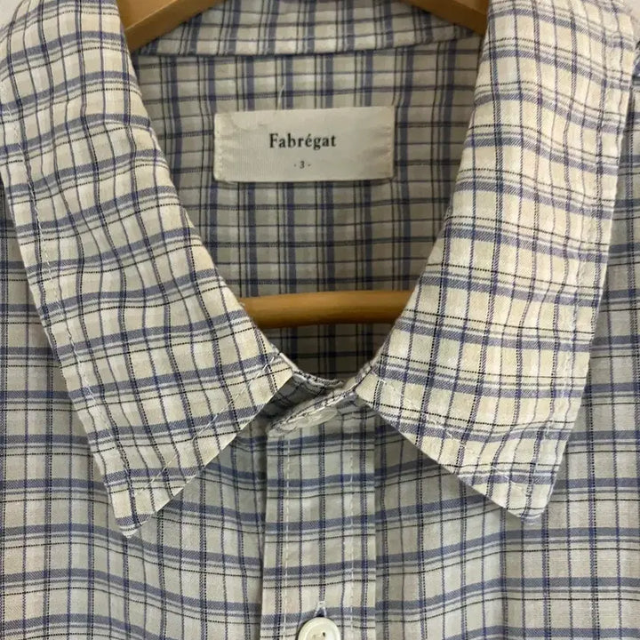 [SOLD OUT] [3] 파브레가 퍼니셔 체크 셔츠 아이보리