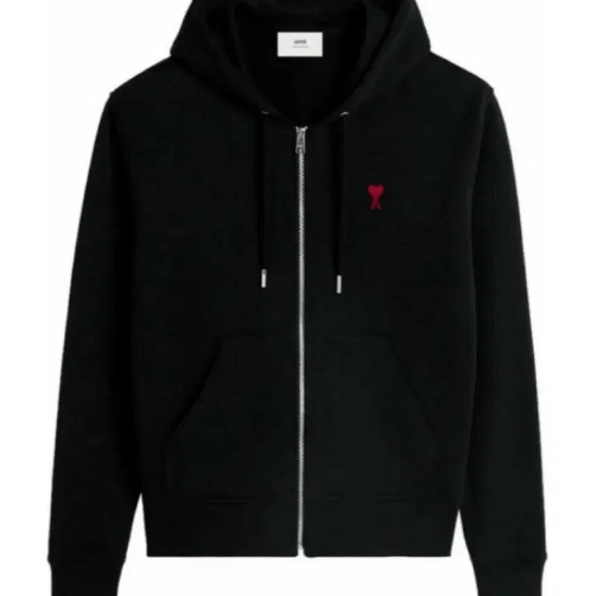 [BUNJANG] Ami Small Heart Logo Hoodie Zip-up / 무배 정품/새상품 아미 스몰 하트 로고 후드집업 블랙/그레이/네이비