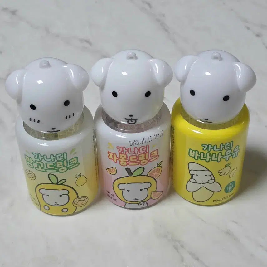 [BUNJANG] Ganadi Doll Keychain Set - Mango, Grapefruit, Banana Drink / 가나디 인형 키링 3종 세트 망고 드링크 자몽 드링크 바나나 우유
