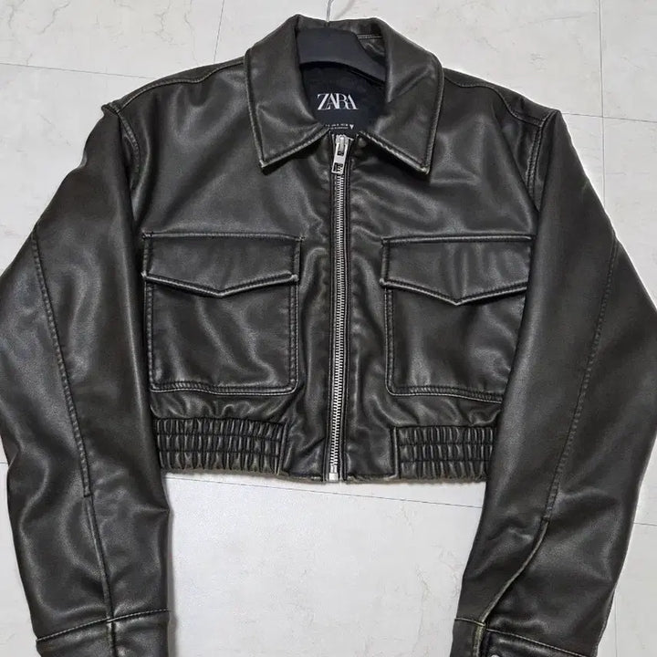 [BUNJANG] Zara Cropped Leather Jacket / [S]자라 크롭 레더 자켓