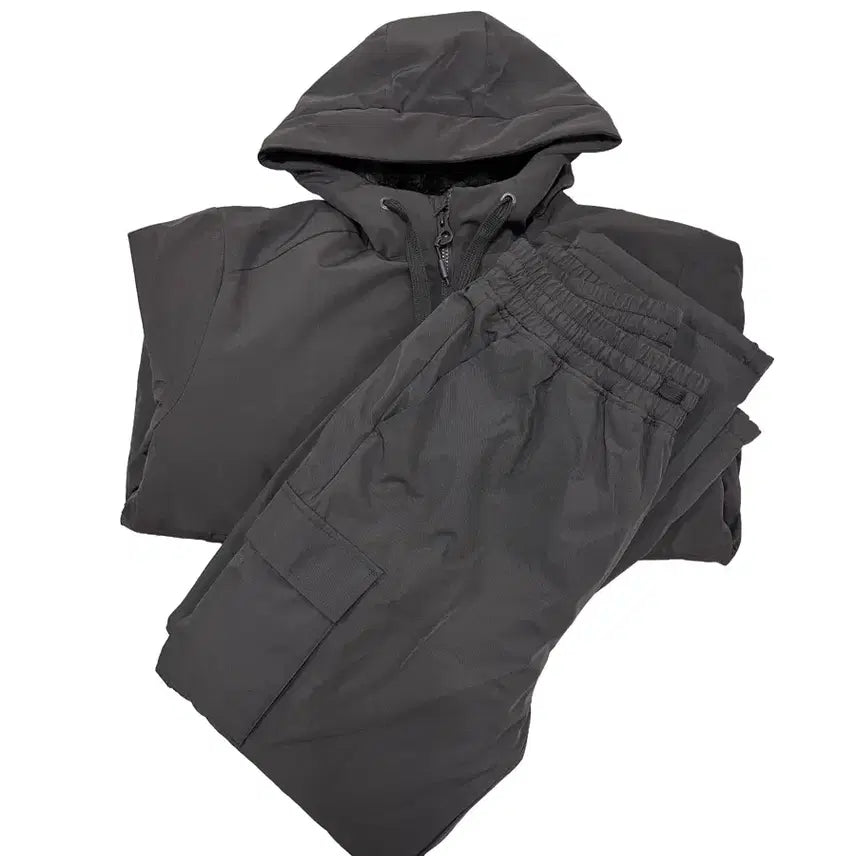 [BUNJANG] Feltics Fur Hooded Zip-up Set / 펠틱스 퍼 후드집업 셋업