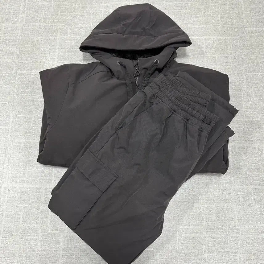 [BUNJANG] Feltics Fur Hooded Zip-up Set / 펠틱스 퍼 후드집업 셋업
