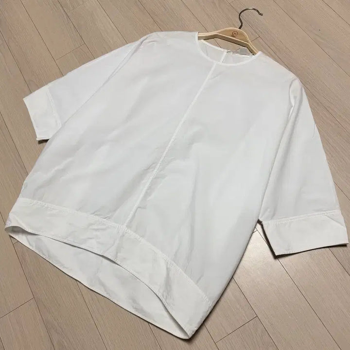 [BUNJANG] COS Poplin Batwing Sleeve Blouse White / cos코스 바스락 코튼 여름 반팔 블라우스 화이트포플린가오리루즈오버7부