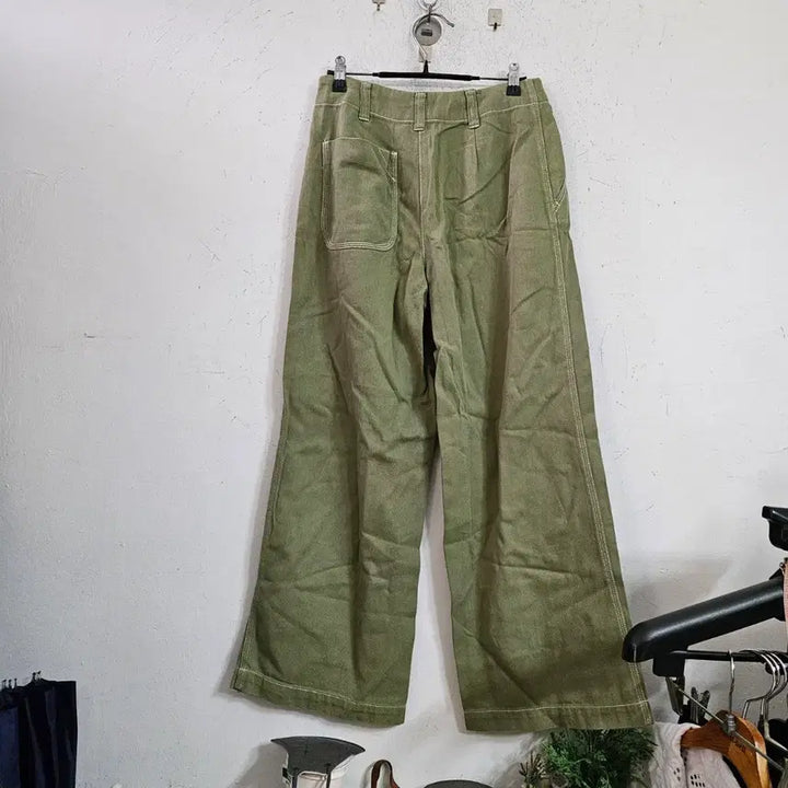 [BUNJANG] Khaki Wide Pants / 카키 와이드 팬츠26