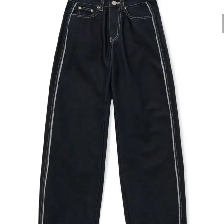 [BUNJANG] Midnight Move Line Denim Pants - Blue S / 미드나잇 무브 라인 데님 팬츠 - 블루 S