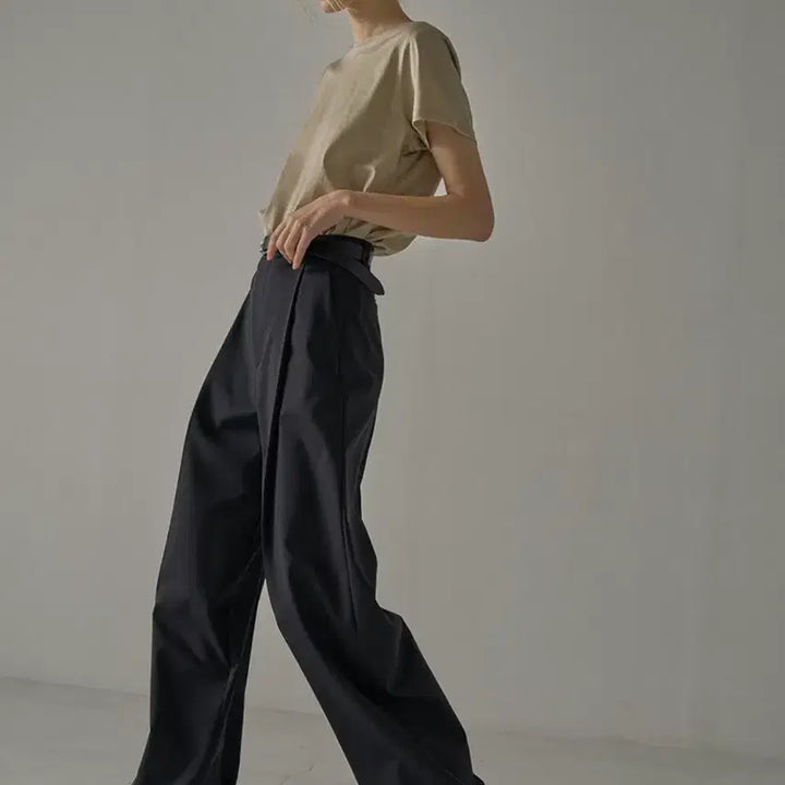 [SOLD OUT] 피사드패턴 썸머 울 슬랙스 블랙 M