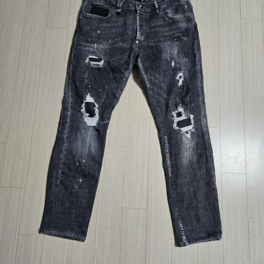 [BUNJANG] Philipp Plein Washed Black Denim Jeans (34) / 필립플레인 워싱 데님 블랙진(34)