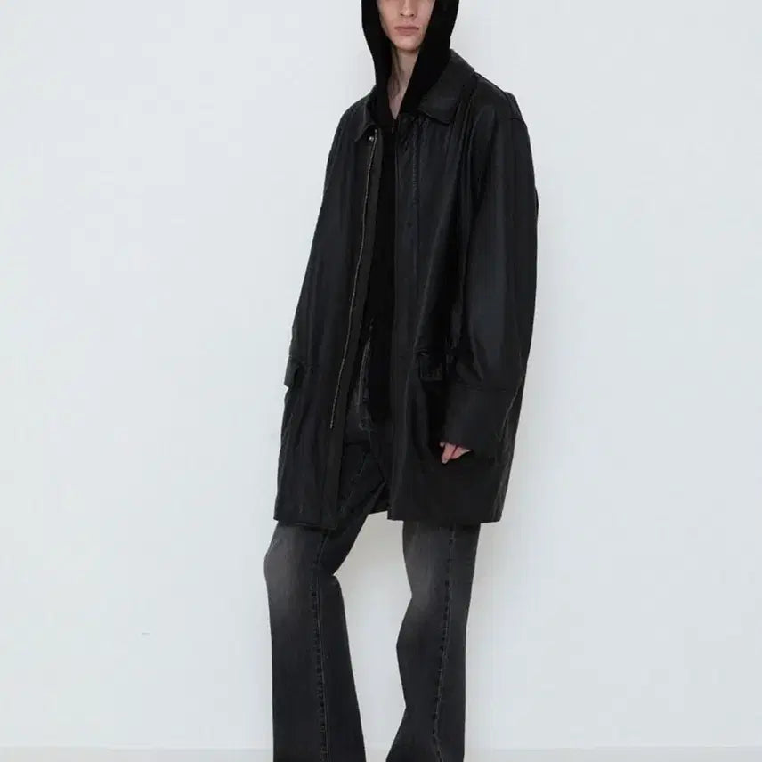 [BUNJANG] Innir 254 Oil Washed Lambskin Coat / Innir 이니어 254 OIL WASHED LAMBSKIN COAT