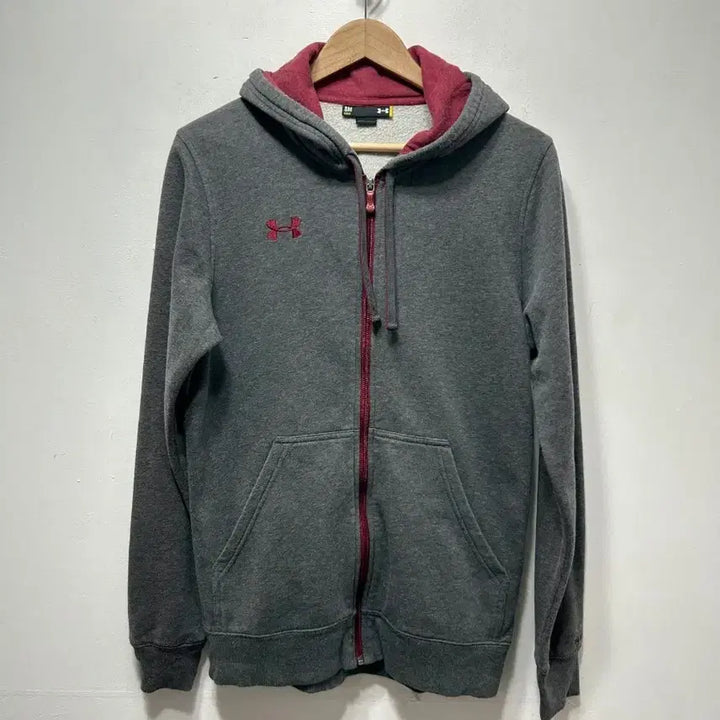 [BUNJANG] Under Armour Gray Fleece Hoodie S / 언더아머 그레이 기모 후드집업 S