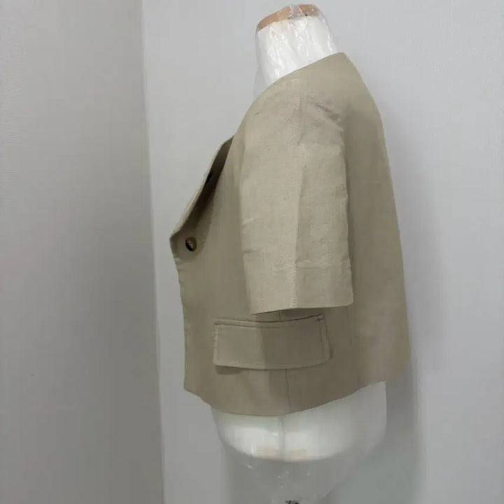 [BUNJANG] 8 Seconds Beige Short Sleeve Summer Jacket / 에잇세컨즈 베이지 반팔 여름 자켓