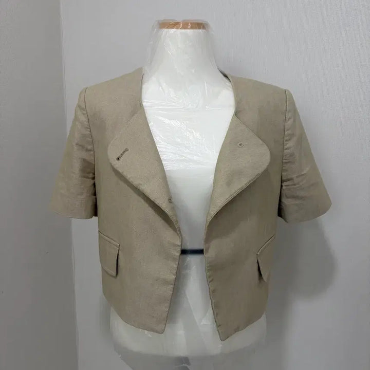 [BUNJANG] 8 Seconds Beige Short Sleeve Summer Jacket / 에잇세컨즈 베이지 반팔 여름 자켓