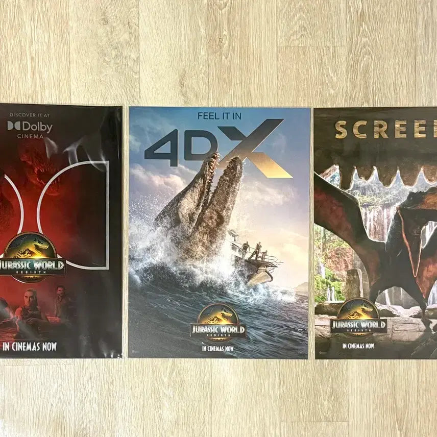 [SOLD OUT] <쥬라기 월드-새로운 시작> 특별관 포스터 3종 전종-돌비,4DX,SX