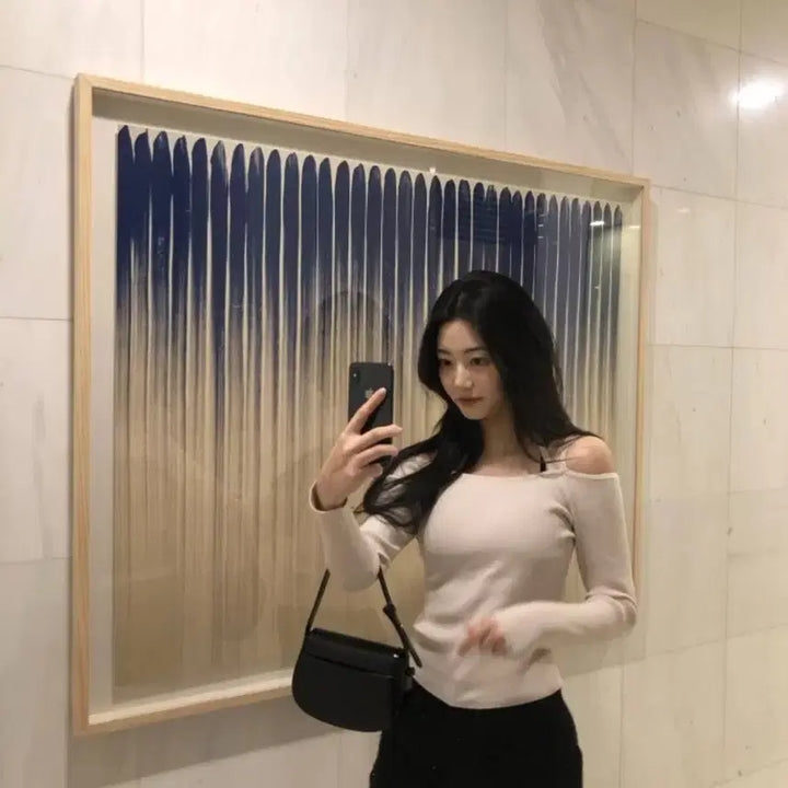 [BUNJANG] Zhenio Triple Strap Off-Shoulder Top / 새상품) 제니오 트리플 스트랩 오프숄더 미스티로즈 컬러 새상품 판매합니다